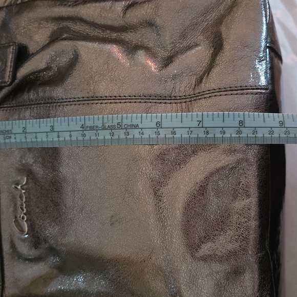 Coach Gunmetal Shimmering Metallic Tote! NWT 💖 2011 - Picture 14 of 16